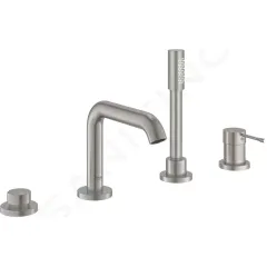 Grohe Baterie na okraj vany, 4-otvorová instalace, supersteel 19578DC1