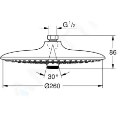 Grohe Hlavová sprcha 260, 3 proudy, chrom 26457000