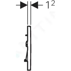 Geberit Ovládací tlačítko splachování, černá/chrom 115.883.KM.1