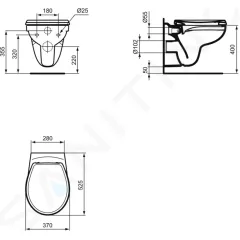 Ideal Standard Závěsné WC, Rimless, bílá K881001