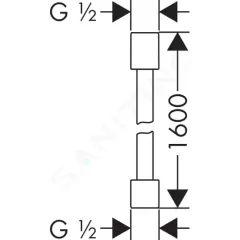 Axor Sprchová hadice 160 cm, chrom 28286000