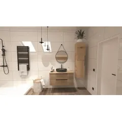 kielle Vysoká skříňka závěsná 155x35x35 cm, karamel 50224011