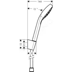 Hansgrohe Set sprchové hlavice, držáku a hadice 1,60 m bílá/chrom 26410400