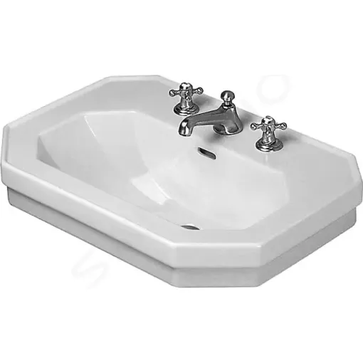Duravit Umyvadlo 70x50 cm, s přepadem, 1 otvor pro baterii, WonderGliss, bílá 04387000001