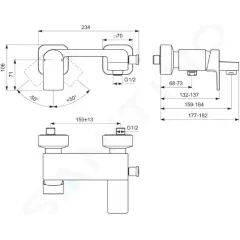 Ideal Standard Vanová baterie, chrom A7121AA