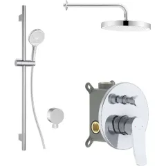 kielle Baterie pod omítku pro 2 spotřebiče, s příslušenstvím a s tělesem, chrom 20627SP40