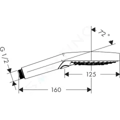 Hansgrohe Sprchová hlavice 120, 3 proudy, bílá/chrom 26530400