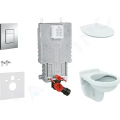 Grohe Set předstěnové instalace, klozet Alpha se sedátkem, tlačítko Skate Cosmopolitan, chrom 38643SET-KD