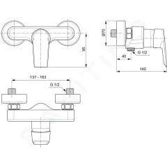 Ideal Standard Sprchová baterie, chrom A6581AA