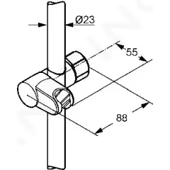 Kludi Posuvný držák, chrom 6253505-00