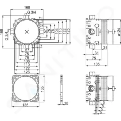 Hansa Montážní těleso pro baterii pod omítku DN20 80010000