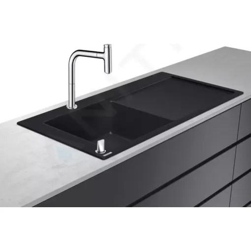 Hansgrohe Set dřezu a baterie C51-F450-12, grafitová černá/chrom 43228000