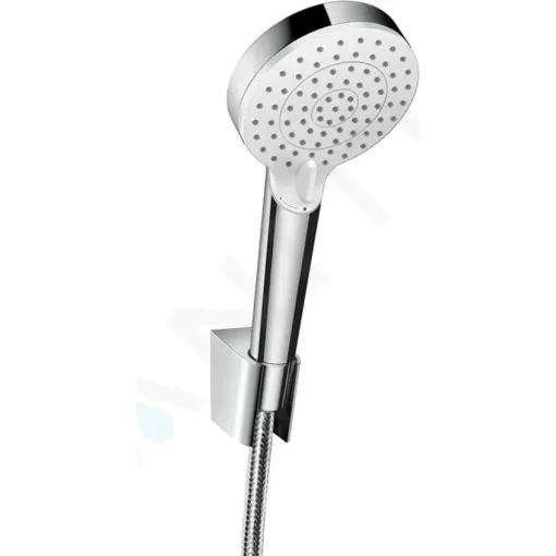Hansgrohe Set sprchové hlavice, 2 proudy, držáku a hadice, EcoSmart, bílá/chrom 26693400
