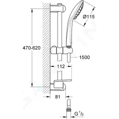 Grohe Sprchová souprava Duo, chrom 27242001