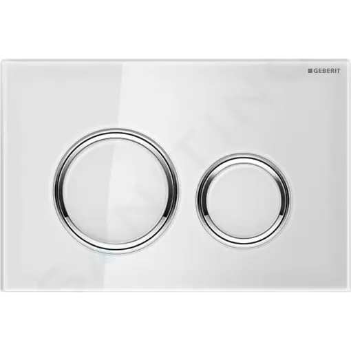 Geberit Ovládací tlačítko splachování, chrom/sklo bílé 115.884.SI.1