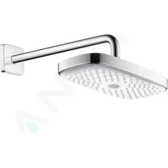 Hansgrohe Hlavová sprcha 300 2jet se sprchovým ramenem 390 mm, Ecosmart, bílá/chrom 26609400