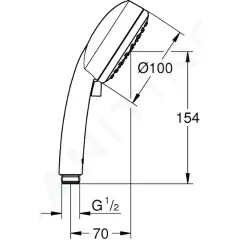 Grohe Sprchová hlavice Cosmopolitan 100, 2 proudy, chrom 26046002