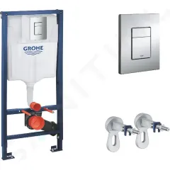 Grohe Předstěnový instalační set pro závěsné WC, výška 1,13 m, ovládací tlačítko Skate Cosmopolitan, chrom 38772001