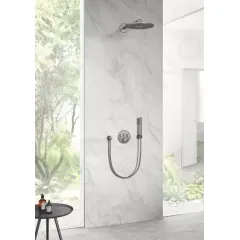 Grohe Termostatická sprchová podomítková baterie, 3 ventily, kartáčovaný Hard Graphite 29121AL0