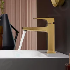 Hansgrohe Umyvadlová baterie s výpustí Push-Open, leštěný vzhled zlata 32507990