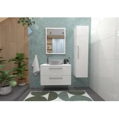 kielle Skříňka včetně desky pod umyvadlo 80x50x46 cm, lesklá bílá 50018S810