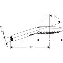 Hansgrohe Sprchová hlavice 120, 3 proudy, matná černá 26520670
