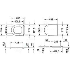 Duravit WC sedátko, bílá 0020110000