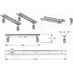 Ideal Standard Podpěrné nohy k vanám K727467