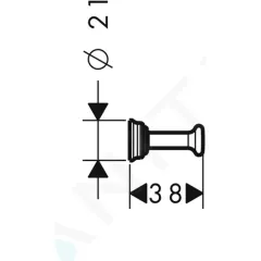 Axor Jednoduchý háček, chrom 42137000