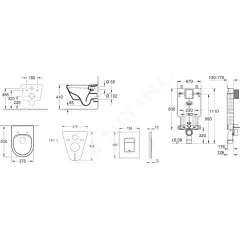 Grohe Sada pro závěsné WC + klozet a sedátko Villeroy & Boch 38643SET-KB