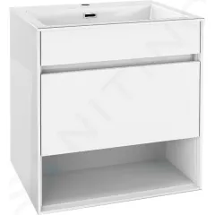 kielle Skříňka s umyvadlem 60 cm, lesklá bílá 50027S610