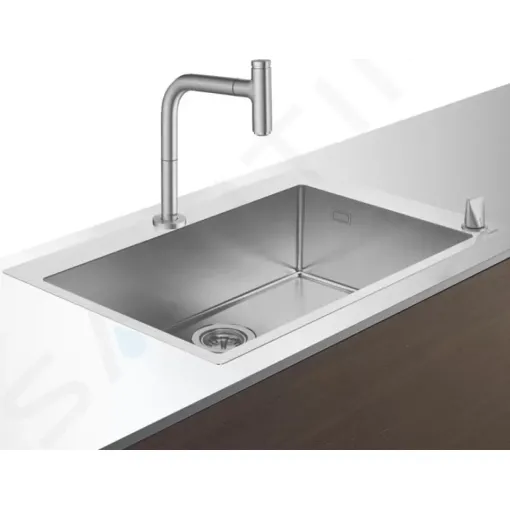 Hansgrohe Set dřezu a baterie C71-F660-08, vzhled nerezu 43202800