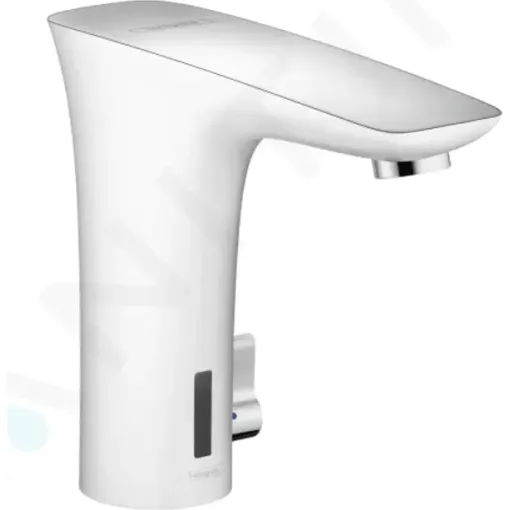 Hansgrohe Elektronická umyvadlová baterie s ovládáním teploty na baterie, bílá/chrom 15170400