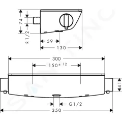 Hansgrohe Termostatická sprchová baterie, chrom 13161000