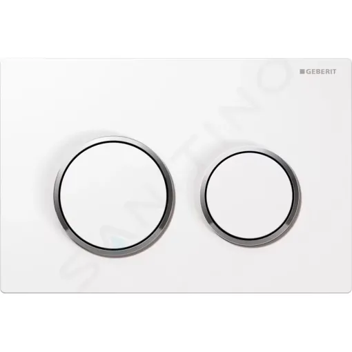 Geberit Ovládací tlačítko splachování, bílá/lesklý chrom 115.085.KJ.1