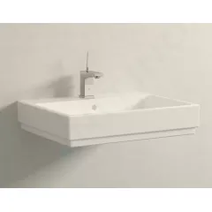 Grohe Umyvadlo 80x49 cm,s přepadem, otvor pro baterii, PureGuard, alpská bílá 3946900H