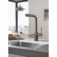 Grohe Dřezová baterie s výsuvnou sprškou, kartáčovaný tmavý grafit 30270AL0