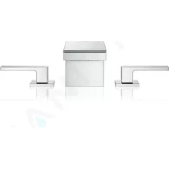 Axor Umyvadlová baterie s výpustí Push-Open, 3-otvorová instalace, chrom/zrcadlové sklo 47050000