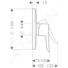 Hansgrohe Sprchová baterie pod omítku, chrom 31685000