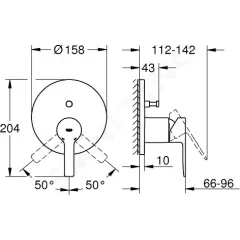 Grohe Baterie pod omítku pro 2 spotřebiče, chrom 24064001