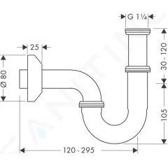 Hansgrohe Sifon, chrom 53010000