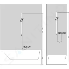Hansgrohe Sprchový set Vario s termostatem Ecostat 1001 CL, 2 proudy, bílá/chrom 27813400