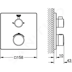 Grohe Termostatická sprchová baterie pro 2 spotřebiče, chrom 24079000