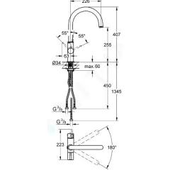 Grohe Páková dřezová baterie Duo, chrom 30033000