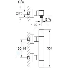 Grohe Termostatická sprchová baterie, chrom 34488000