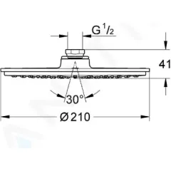 Grohe Hlavová sprcha Cosmopolitan, 1 proud,  chrom 28368000
