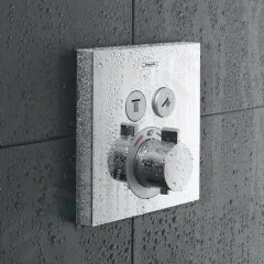 Hansgrohe Termostatická baterie pod omítku, pro 2 výstupy, chrom 15763000