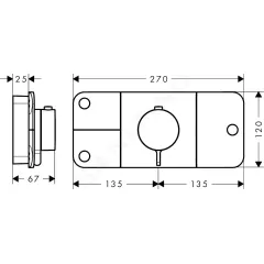 Axor Termostatická baterie pod omítku, pro 3 spotřebiče, chrom 45713000
