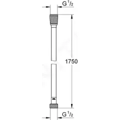 Grohe Silverflex sprchová hadice 175 cm, supersteel 28388DC0