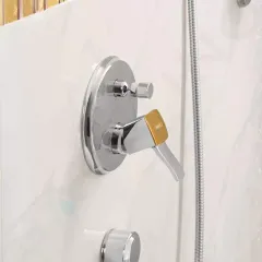 Hansgrohe Páková vanová baterie pod omítku s páčkovou rukojetí, chrom/vzhled zlata 31345090
